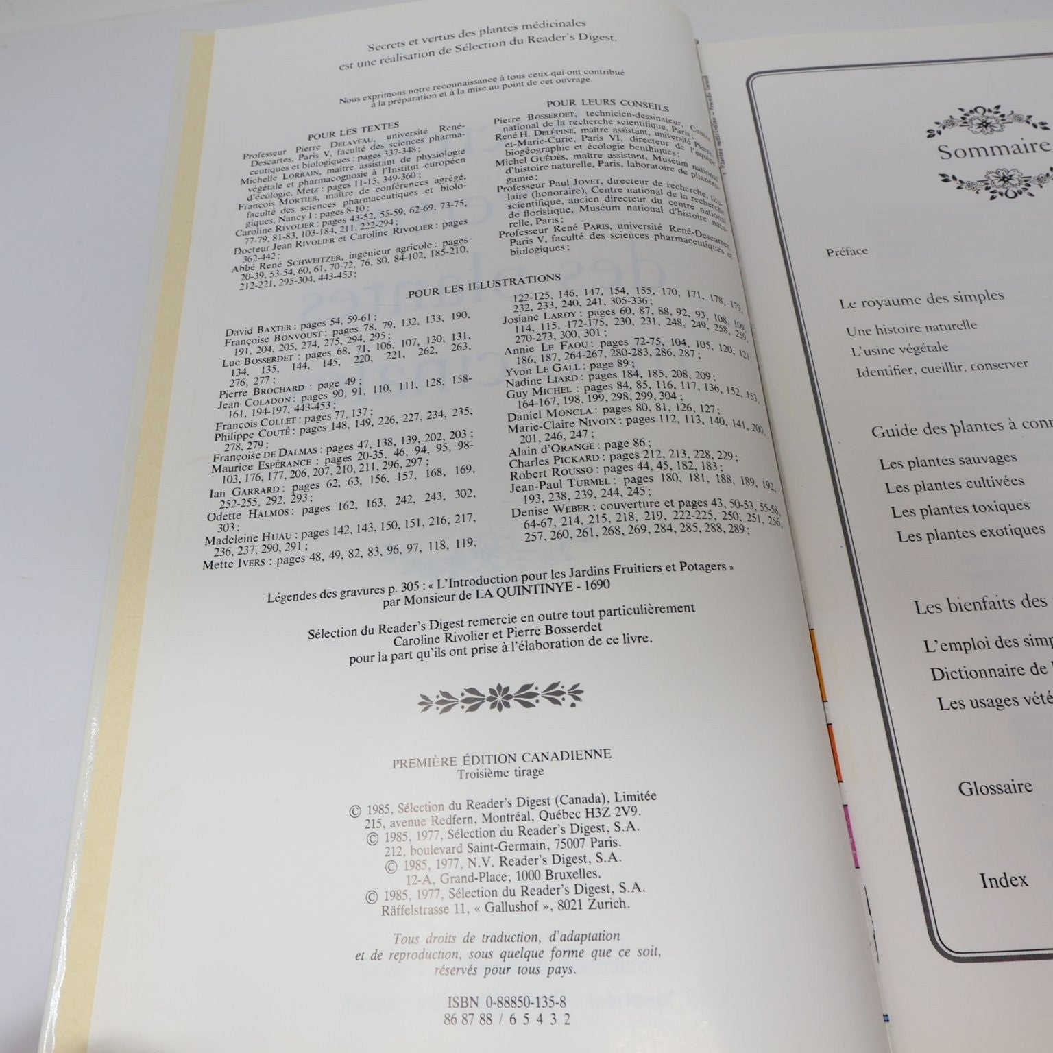 Secrets et vertus des plantes médicinales 1985 Reader's Digest Français/French