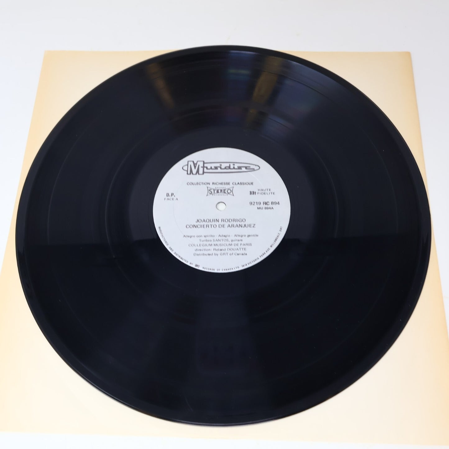 Concierto De Aranjuez Rodrigo Turibio Santos Douatte Disque Record Vinyl RC 894