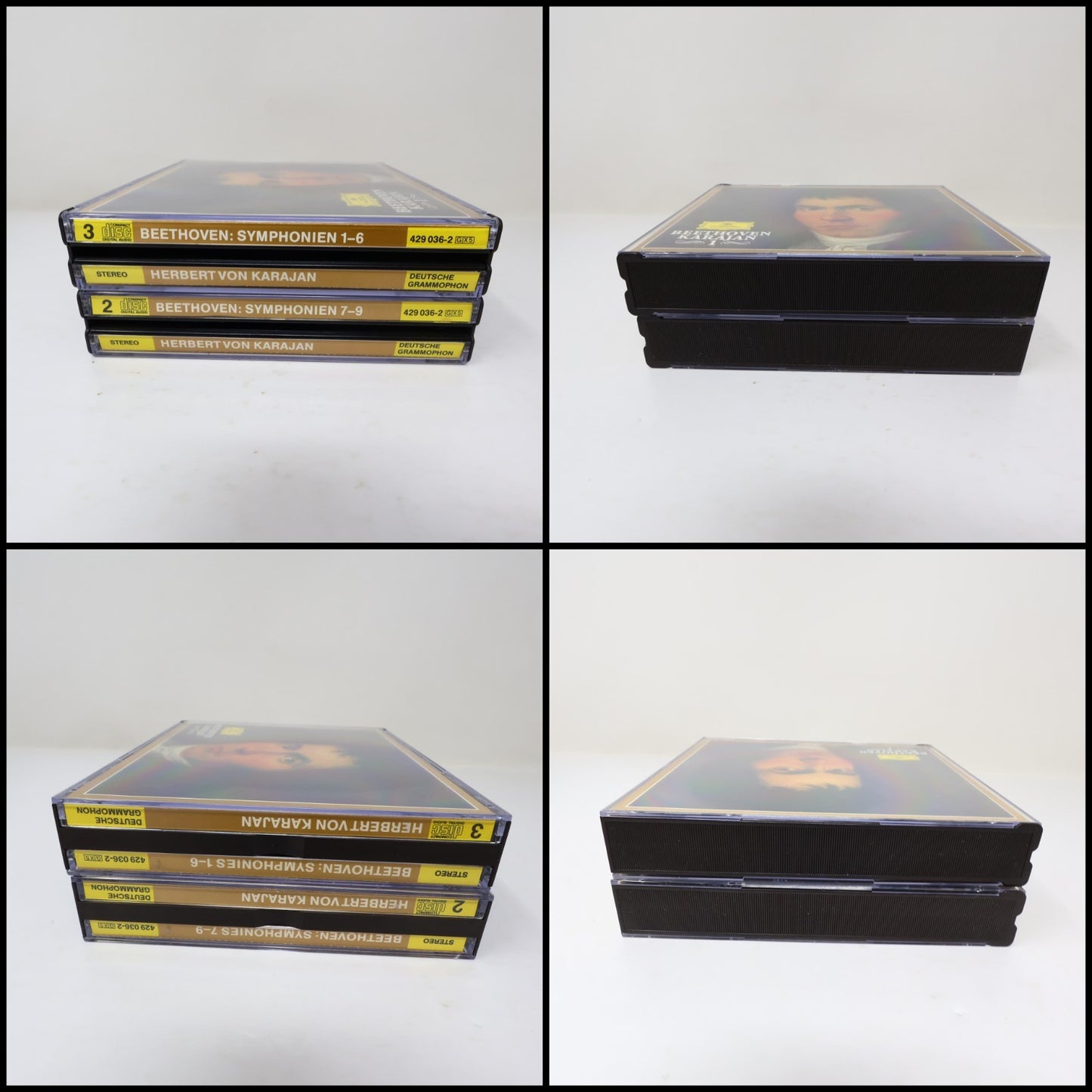 Beethoven Karajan #1-2 Symphonies 1-9 Lot 2 CD Boxset Deutshe Grammophon Tested