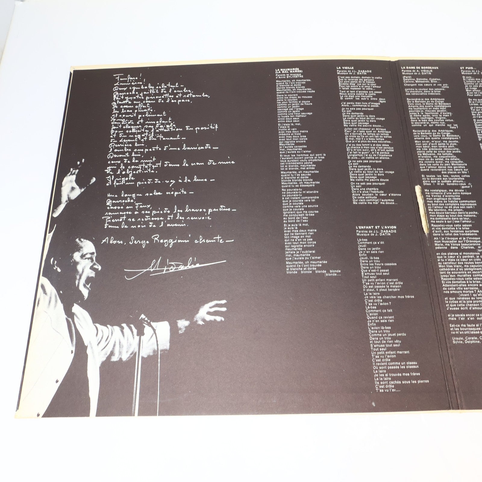 Serge Reggiani Lot 4 Disques Record Bon A Tirer/Éponyme Polydor Canada 70s VG+