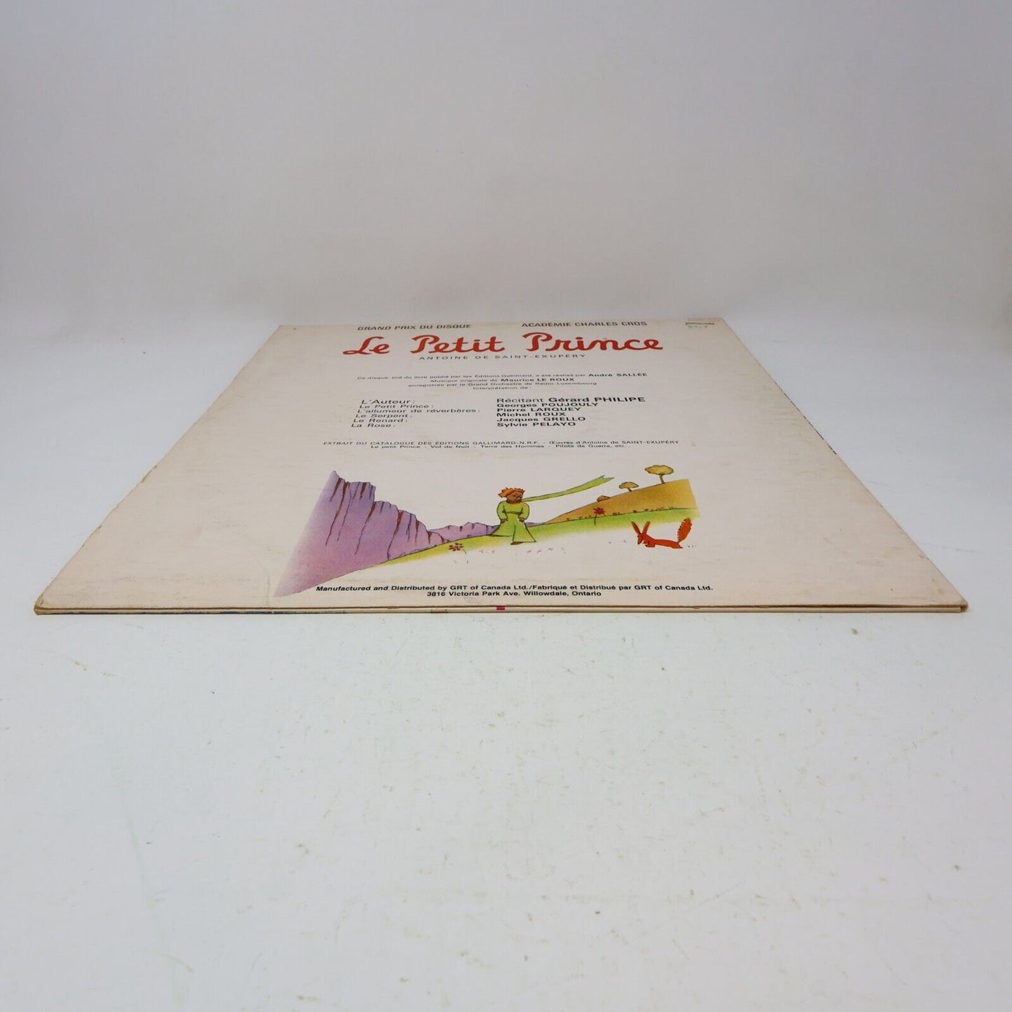 Antoine De Saint-Exupéry Le Petit Prince Disque LP Français Gérard Philipe Vtg