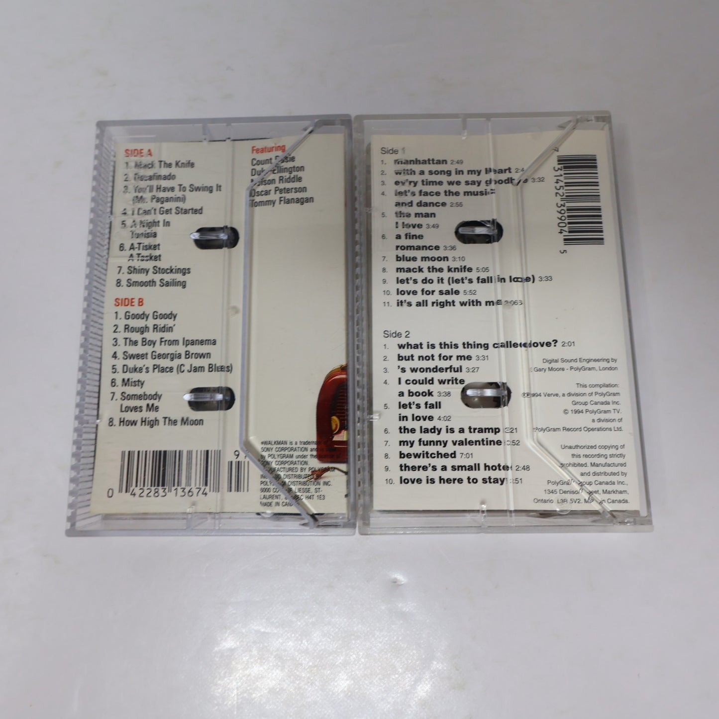 Ella Fitzgerald 2 Cassette Lot Essential Ella Mack The Knife/Manhattan/Blue Moon