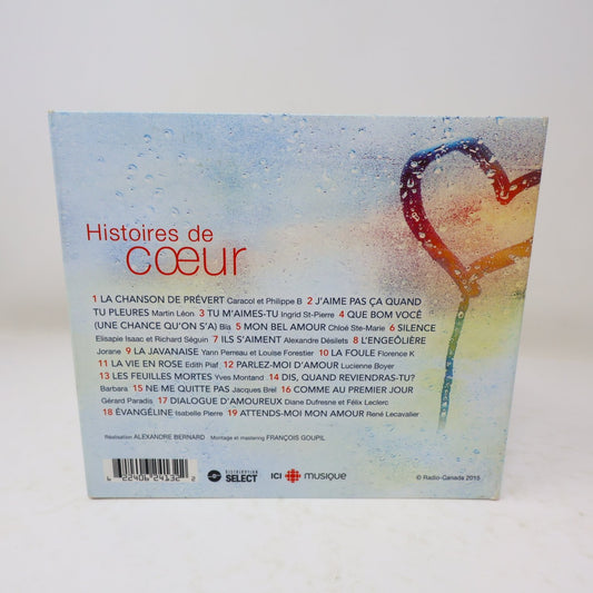 Histoires de Coeur CD 2015 19 Chansons d'Amour French Pop SRC Caracol/Forestier