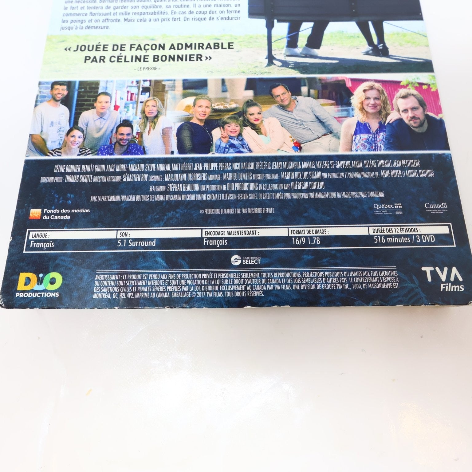 L'Heure Bleue DVD 2017 Saison 1 Céline Bonnier/Benoît Gouin Drame TVA Films NTSC