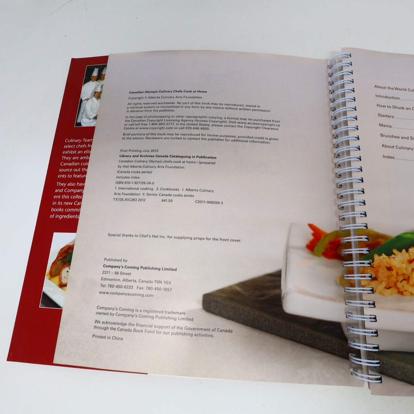 2012 Canadian Culinary Olympic Chefs Cook At Home Cookbook Company's Coming PB