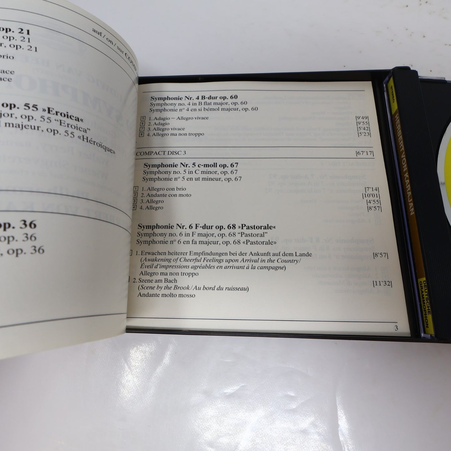Beethoven Karajan #1-2 Symphonies 1-9 Lot 2 CD Boxset Deutshe Grammophon Tested