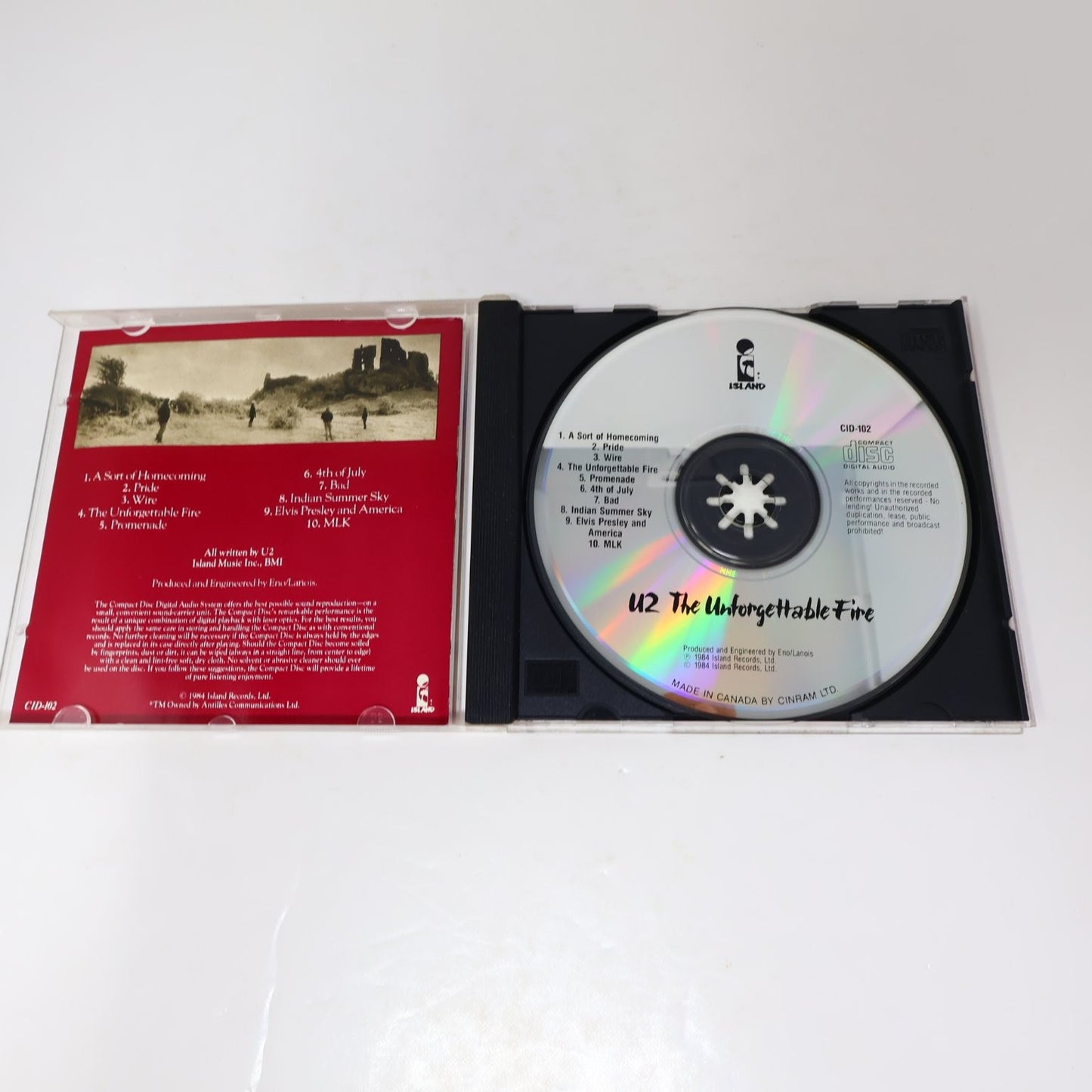 U2 Pop & The Unforgettable Fire 2 CD Lot 1984/1997 Albums Rock Island Pride