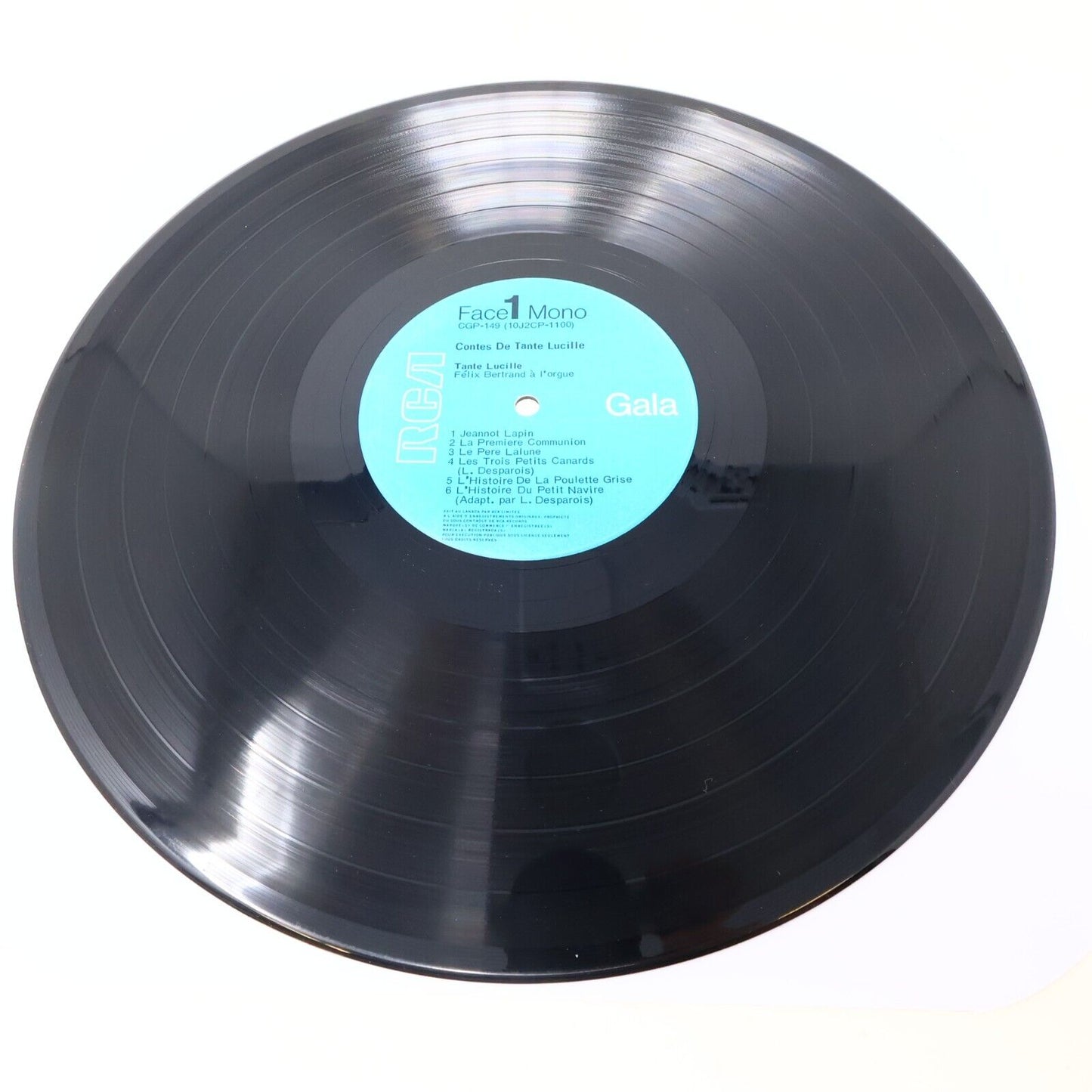 Contes de Tante Lucille LP Disque Histoires Enfants Vtg RCA Victor Mono CGP-149