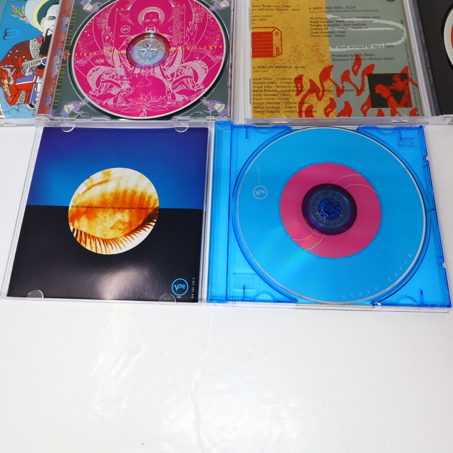 Steve Turre 3 CD Lot Lotus Flower/Self-Titled/Rhythm Within 1990s Jazz