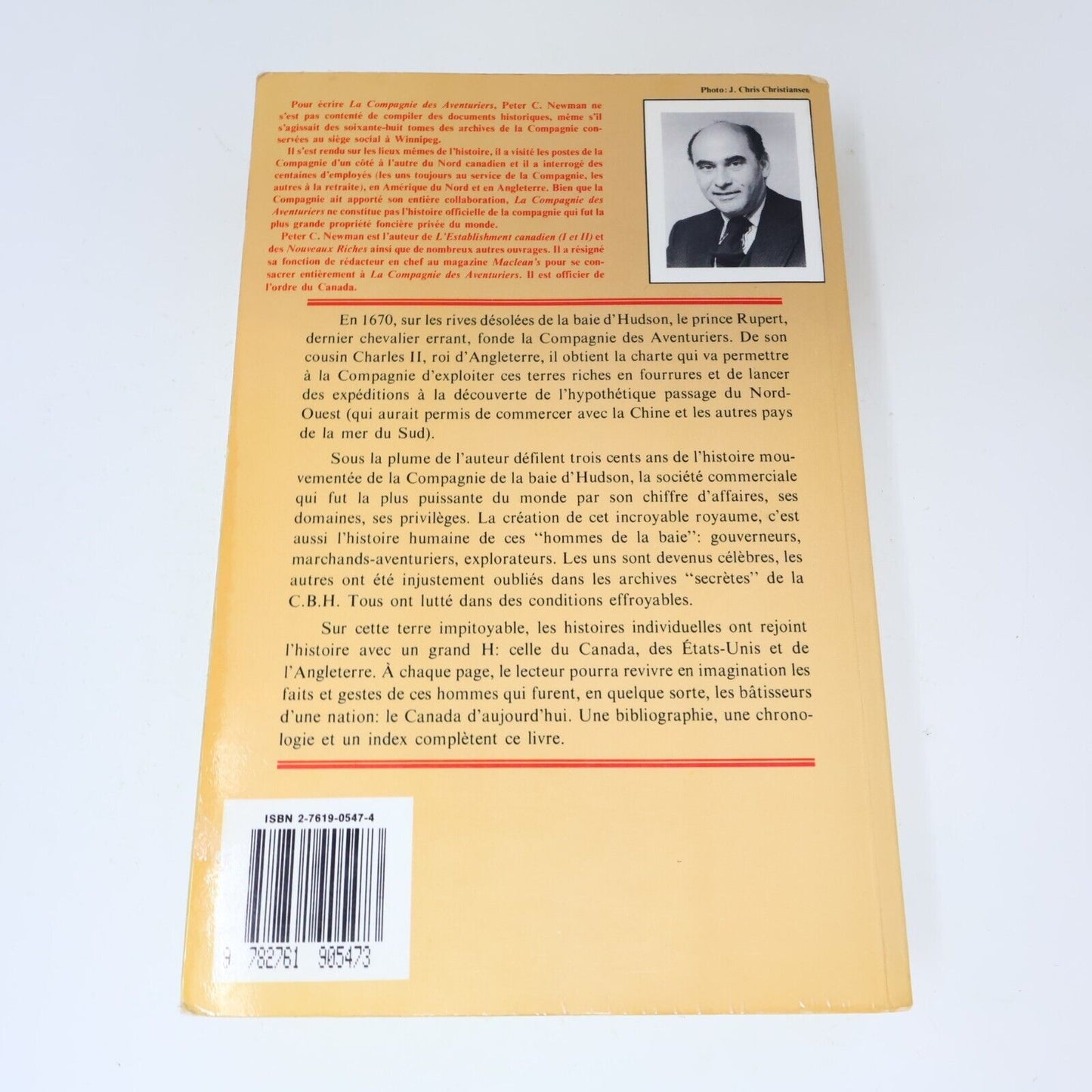 1985 La Baie d'Hudson la Compagnie des Aventuriers de Peter C. Newman Paperback