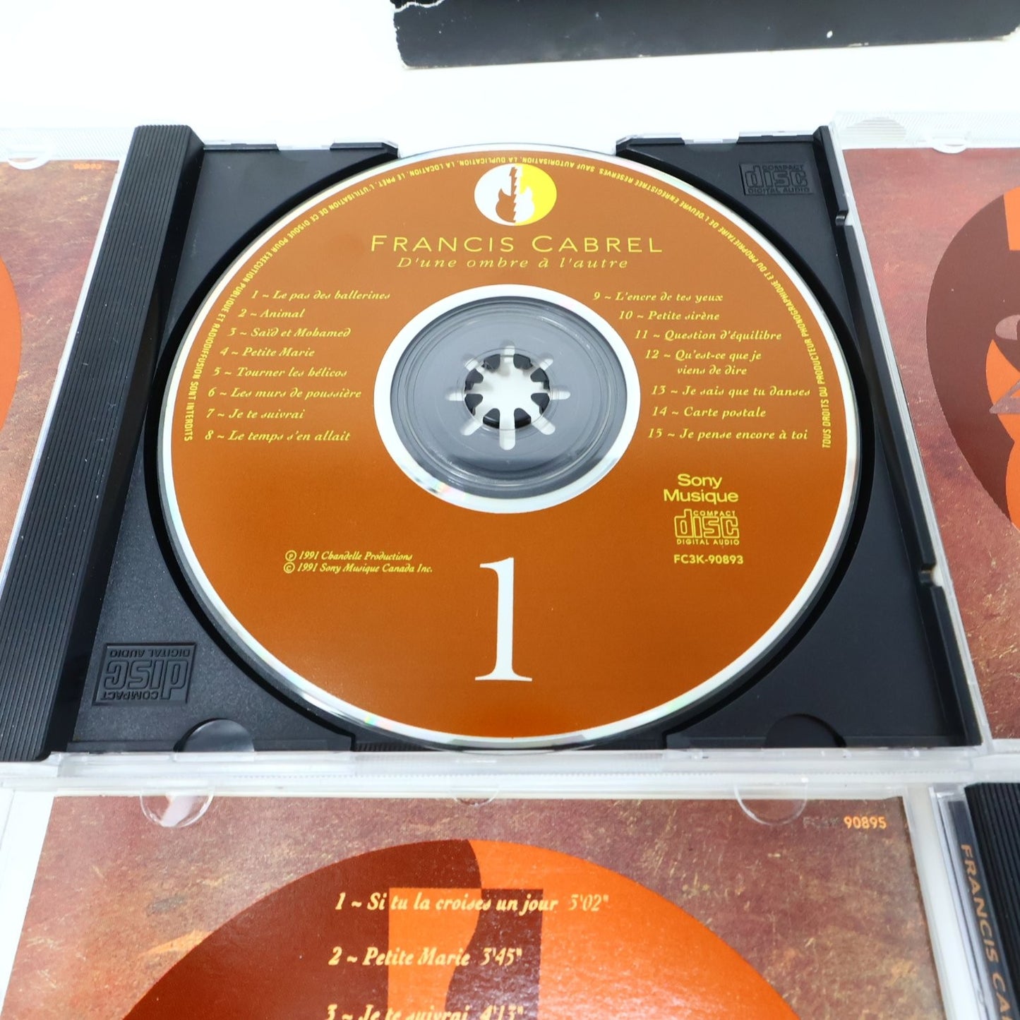 Francis Cabrel Coffret 3 CD D'une Ombre à L'autre 1991 Sarbacane French Folk