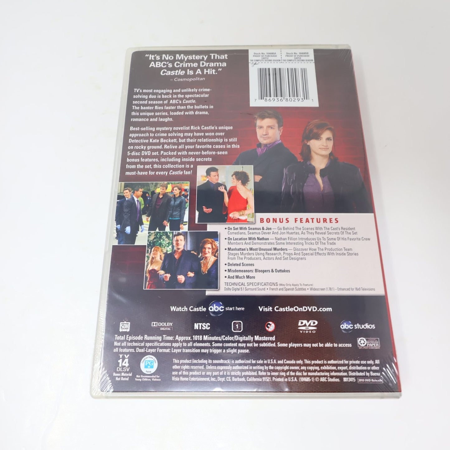 Castle 2 DVD Lot Seasons #1-2 Set Nathan Fillion Factory Sealed Region 1 NTSC