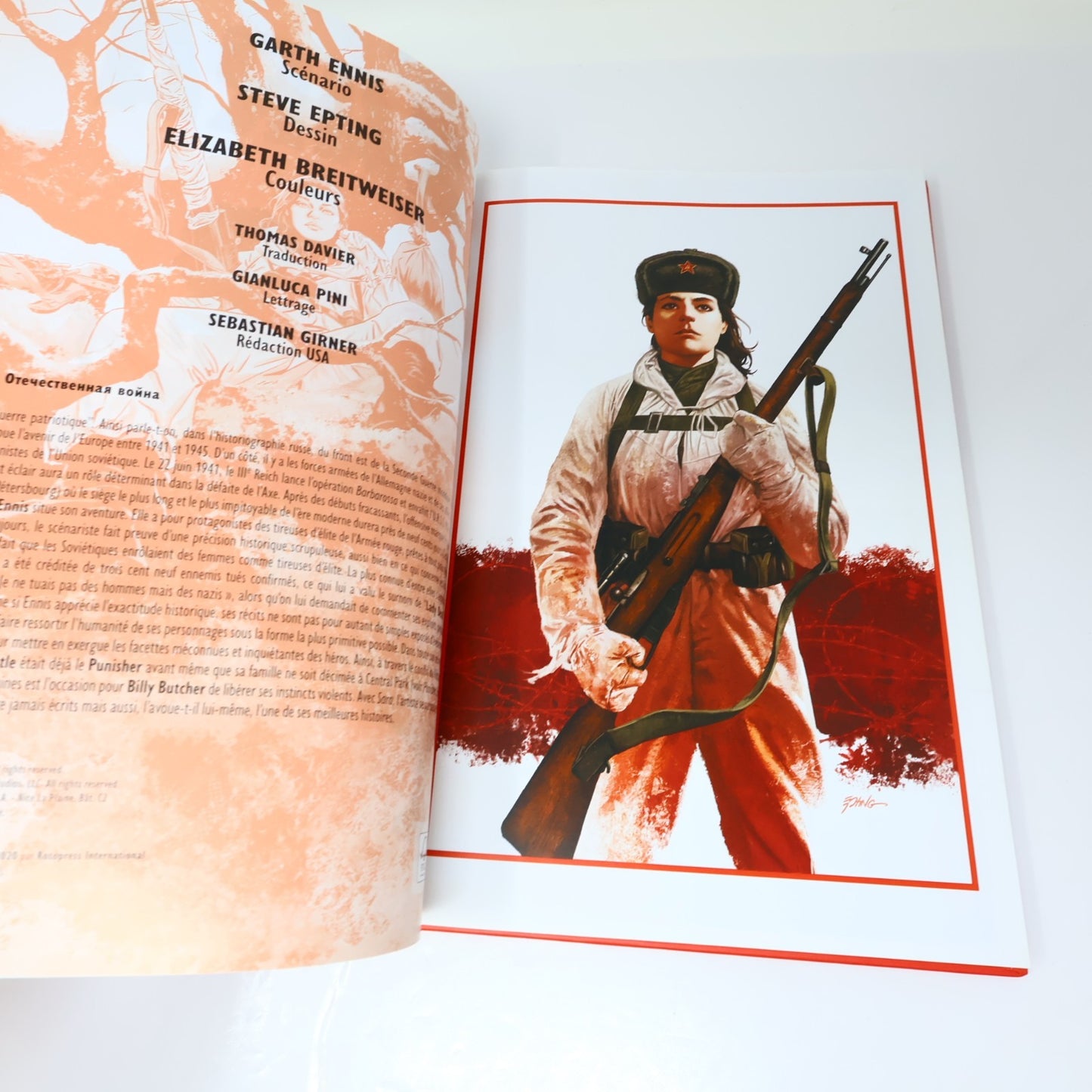 Sara Steve Epting/Garth Ennis Panini Comics 2020 HC Français French Bd Guerre