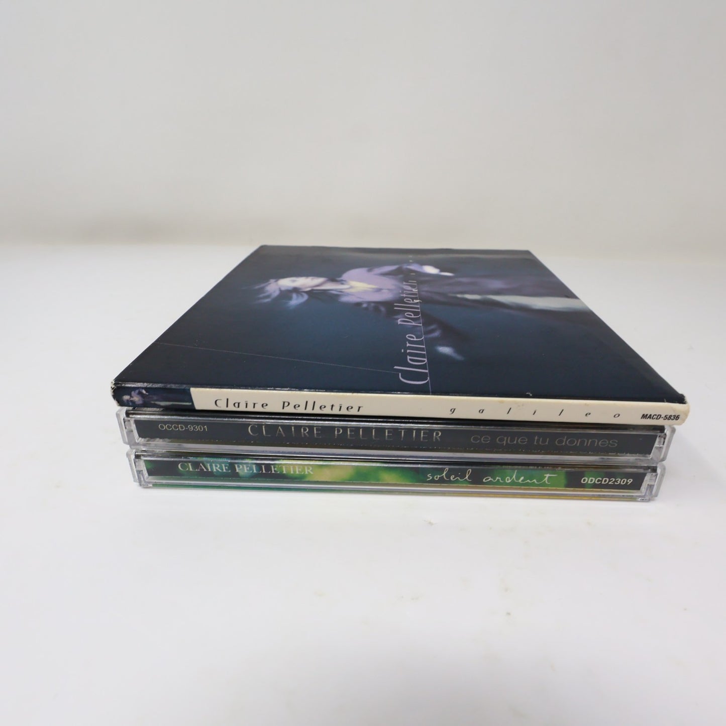 Claire Pelletier Lot 3 CDs Galileo/Ce que tu Donnes/Soleil Ardent Pop Folk