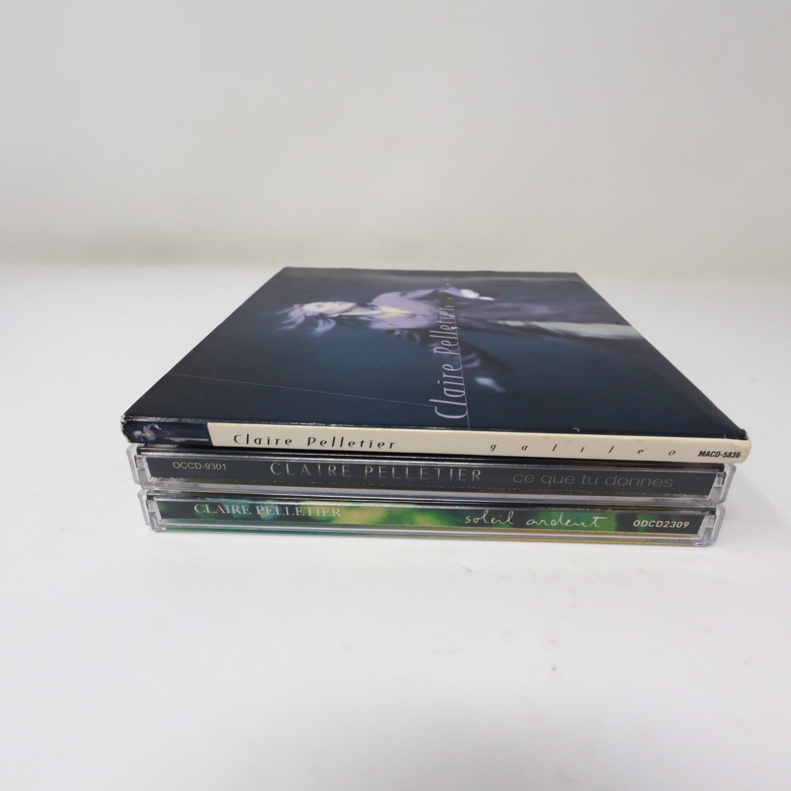 Claire Pelletier Lot 3 CDs Galileo/Ce que tu Donnes/Soleil Ardent Pop Folk