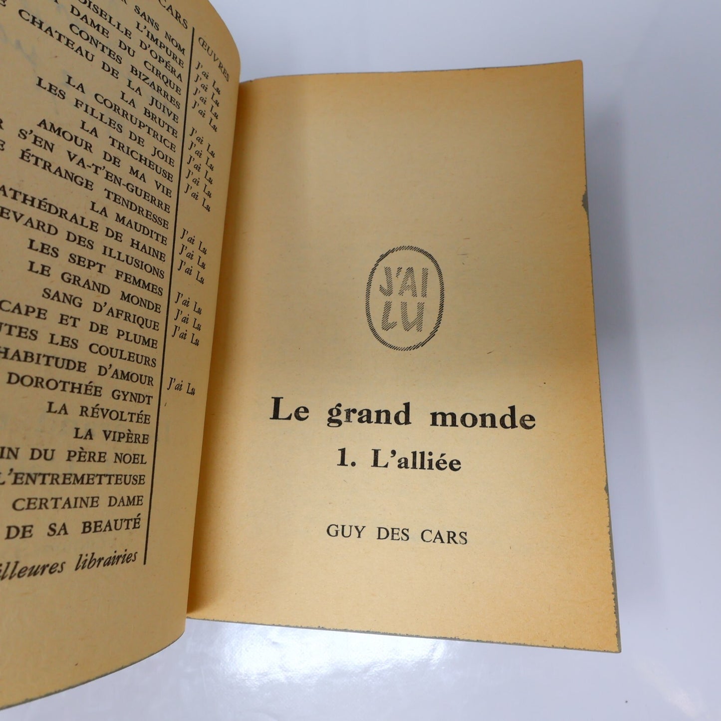 Guy des Cars Lot 8 Livres J'ai Lu Sang d'Afrique/Grand Monde/Corruptrice Romance