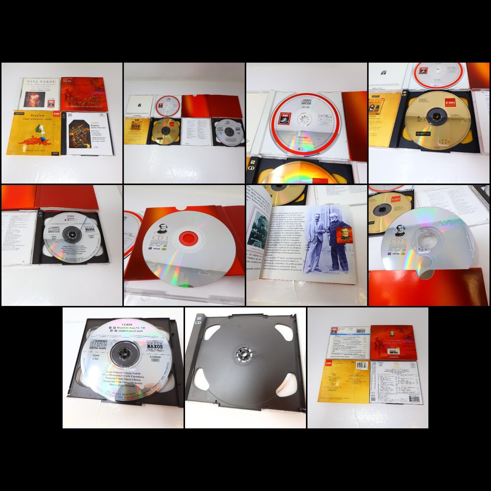 Giuseppe Verdi 9 CDs Lot Rigoletto/Don Carlos/Requiem/Un Ballo in Maschera