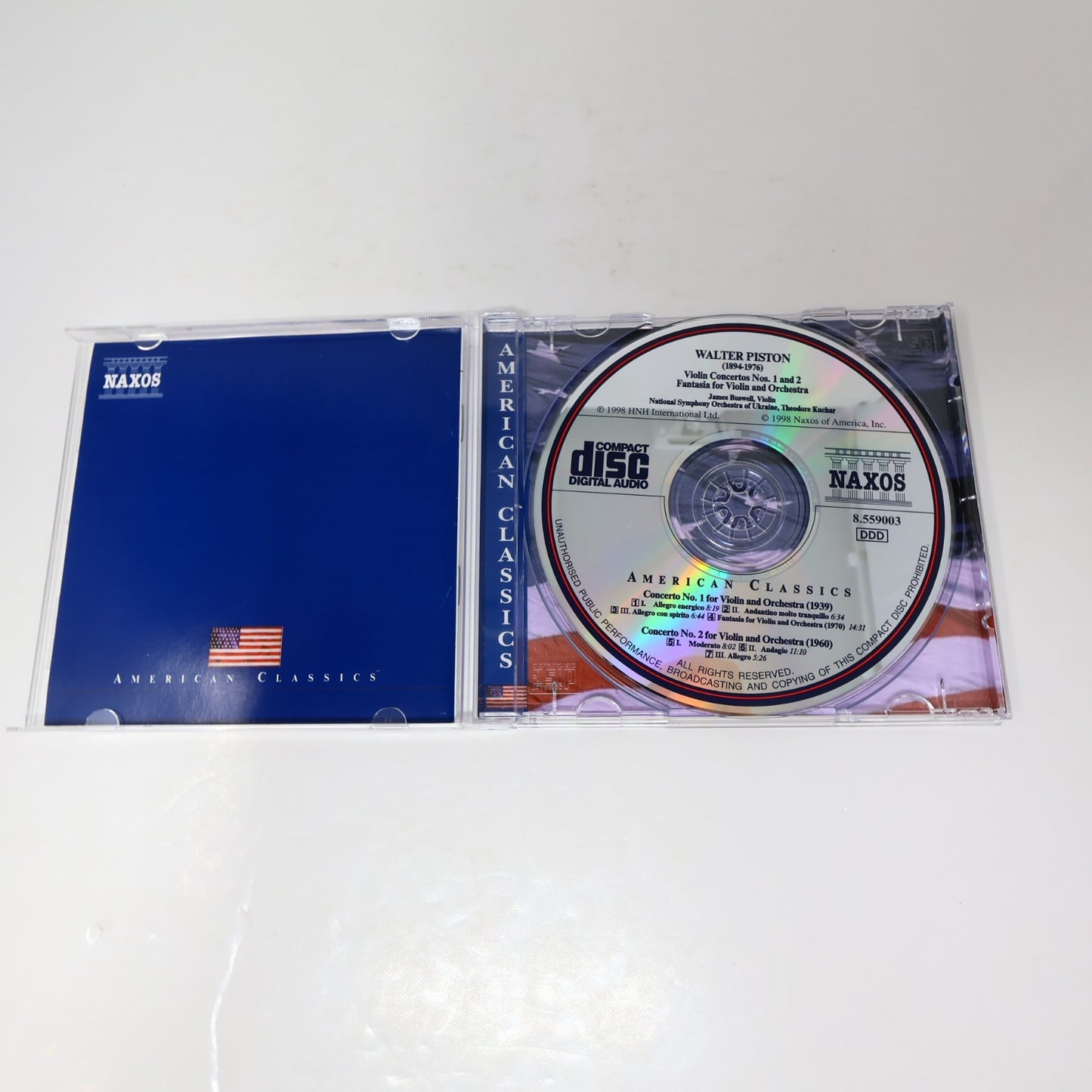 Walter Piston 3 CDs Lot Violin Concertos #1-2/Chamber Music/Symphonies 2 & 6