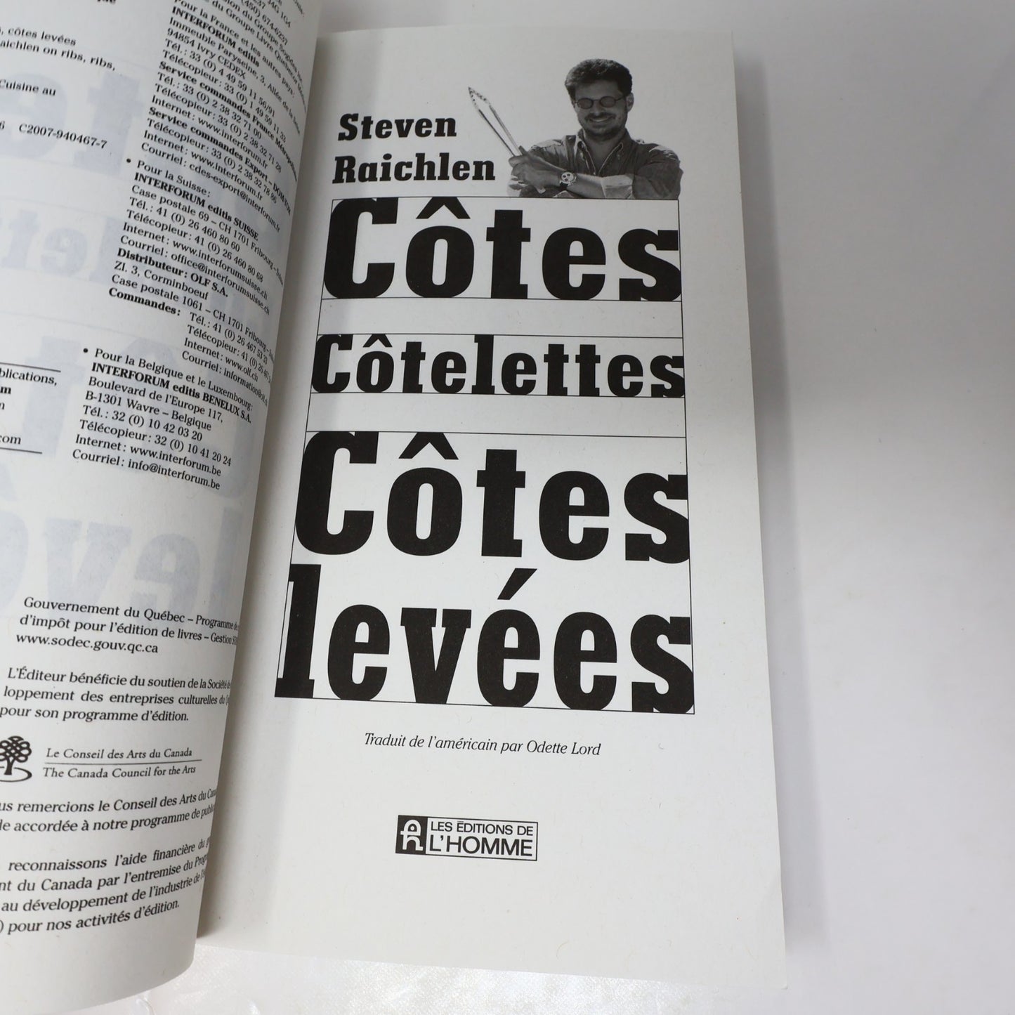 Côtes Côtelettes Côtes Levées Steven Raichlen De L'homme 2007 PB Français French