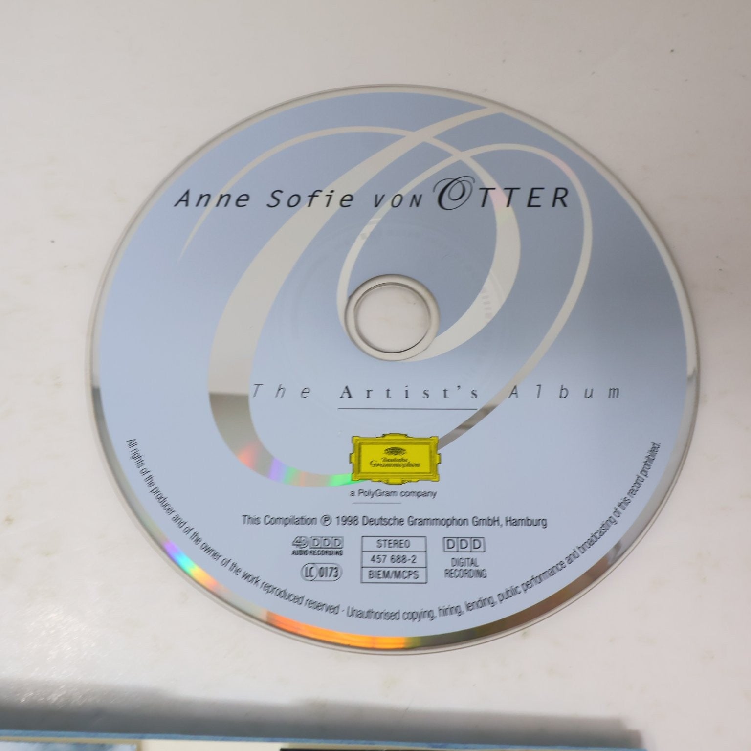 Anne Sofie von Otter The Artist's Album CD 1998 Deutsche Grammophon Classical