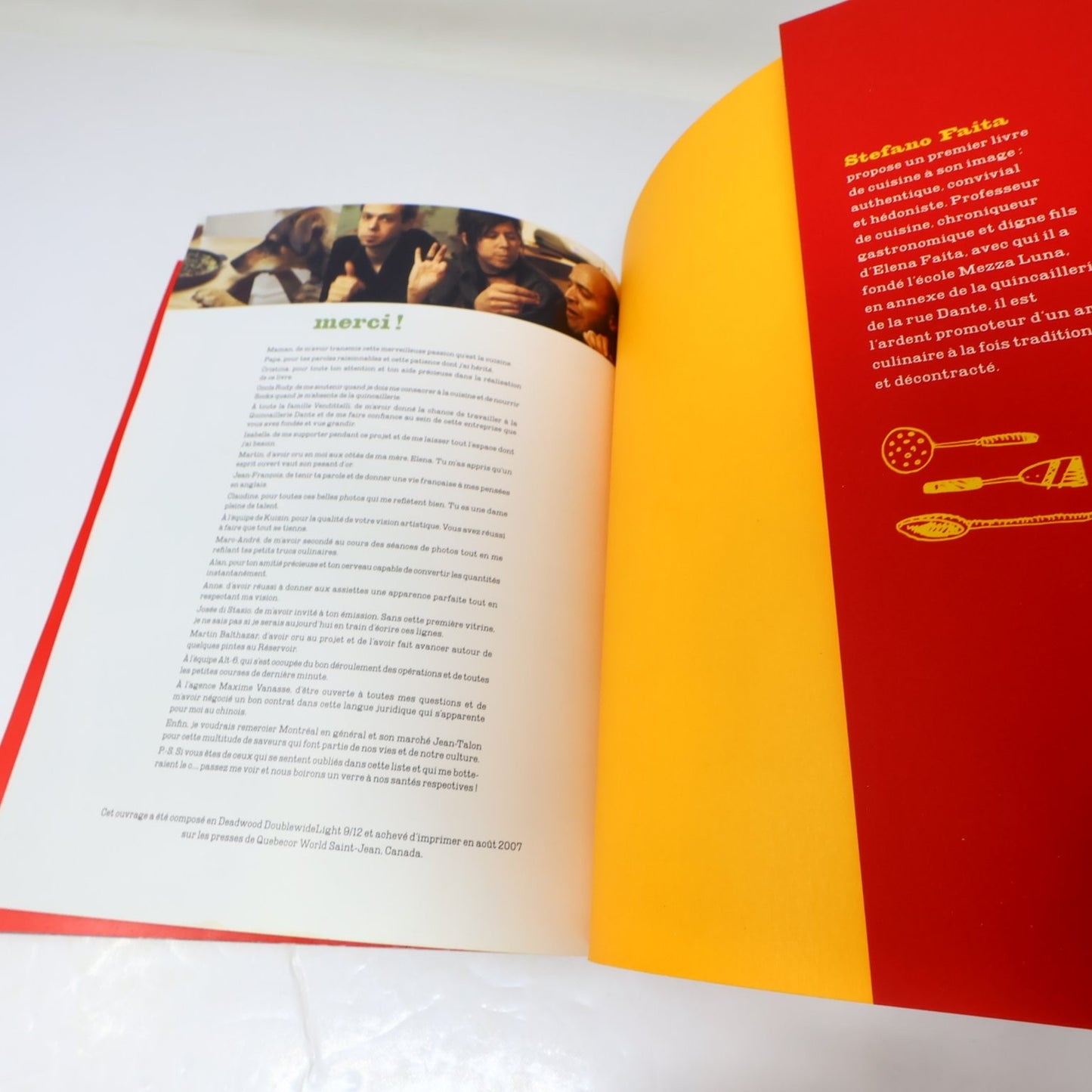 Stefano Faita Entre cuisine et quincaillerie 2007 Livre de Recettes Français
