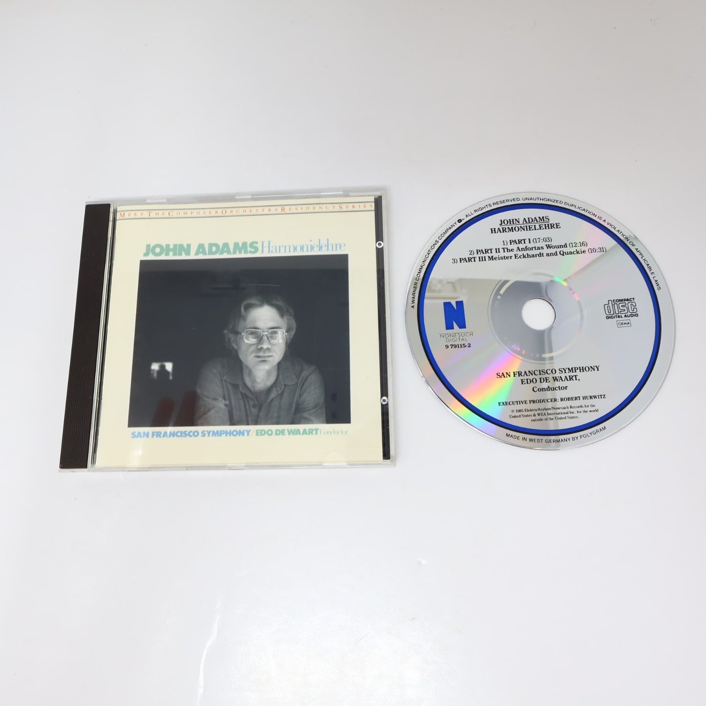John Adams Harmonielehre CD San Francisco Symphony/Edo De Waart Classical 1985