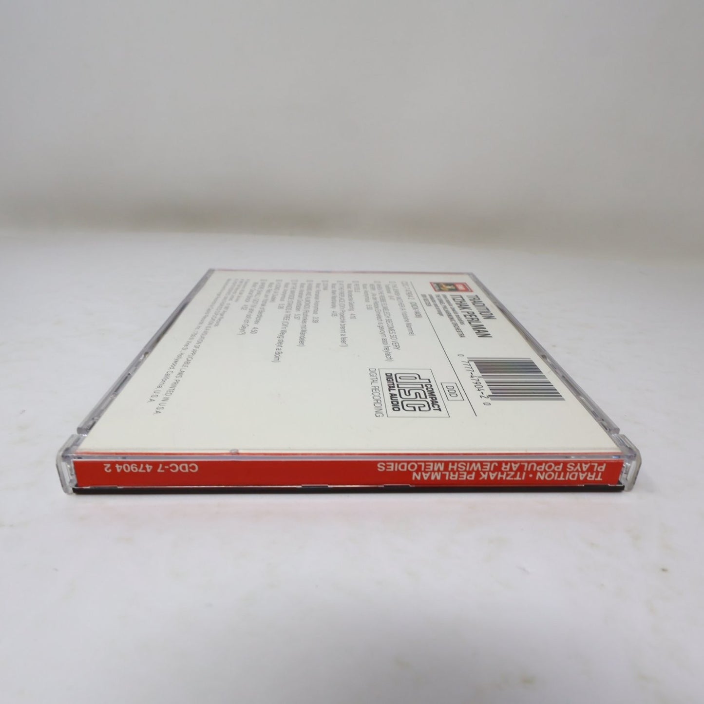Itzhak Perlman Tradition CD 1987 EMI Digital Popular Jewish Melodies Dov Seltzer