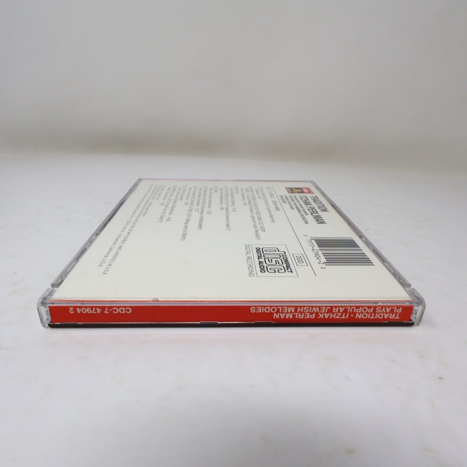 Itzhak Perlman Tradition CD 1987 EMI Digital Popular Jewish Melodies Dov Seltzer