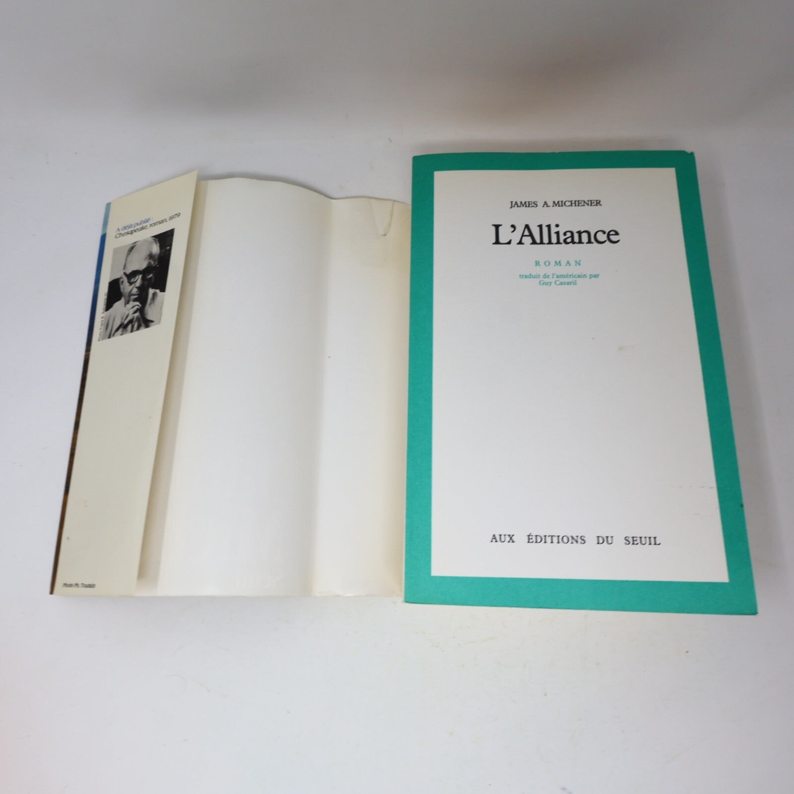 James Albert Michener Lot 2 Livres Chesapeake/L'Alliance Français French Seuil