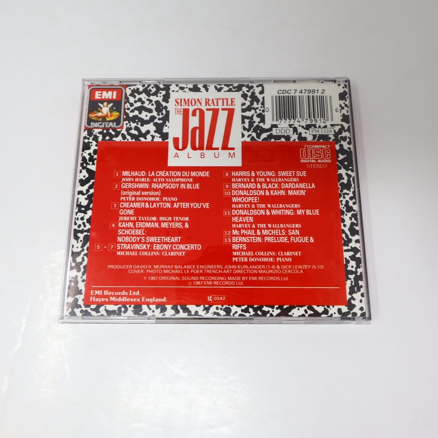 Simon Rattle The Jazz Album CD Milhaud/Gershwin/Stravinsky/Bernstein Donohoe