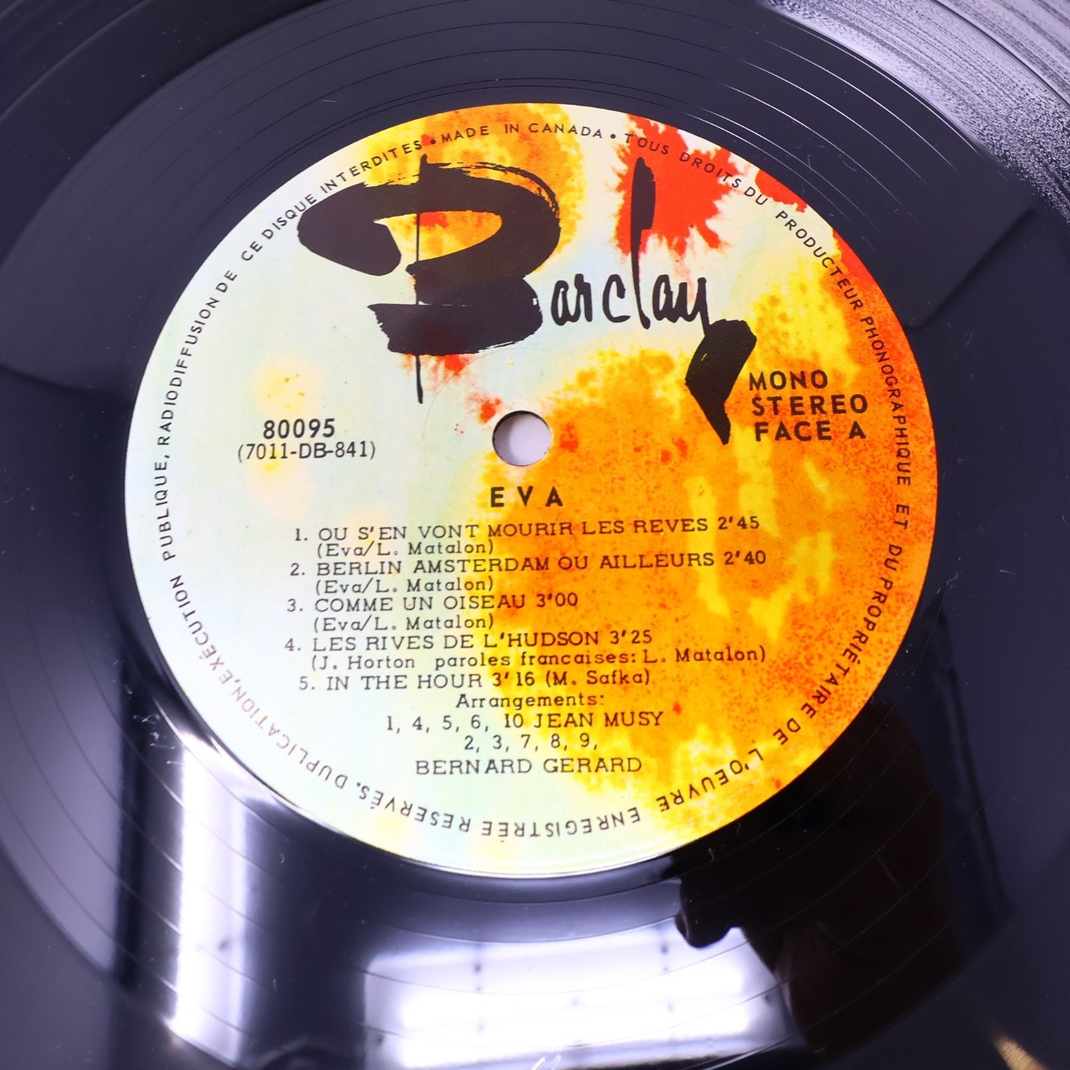 Eva Lot 3 Disques L'Orage/Éponyme LP Record Mercury/Barclay 33 RPM 1969-1972