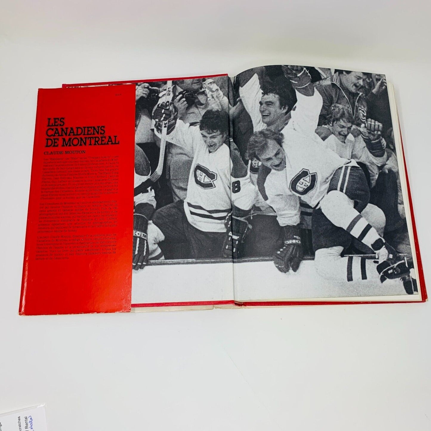 1981 Les Canadiens de Montréal Une Dynastie de Hockey Signé Claude Mouton Livre