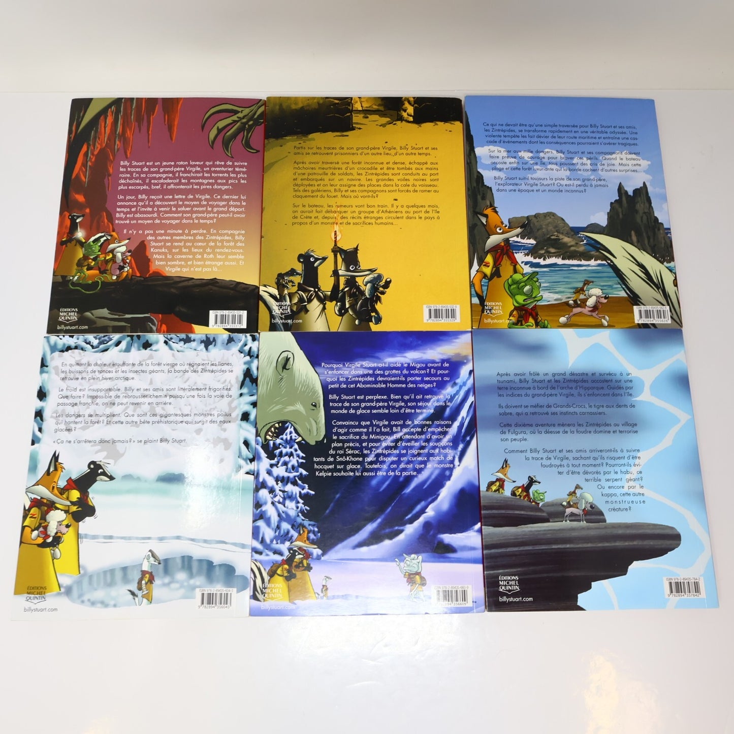 Billy Stuart #1-3 5-6 10-12 Lot 8 Livres Bergeron/Sampar Les Zintrépides PB Bd