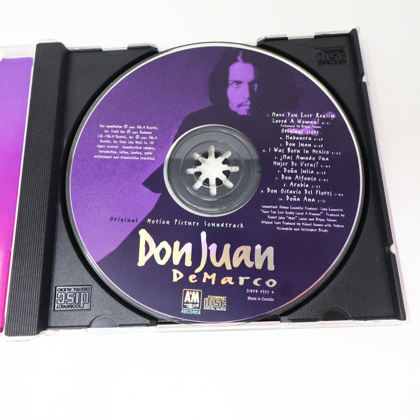 Don Juan DeMarco Movie Soundtrack CD Michael Kamen/Bryan Adams 1995 A&M