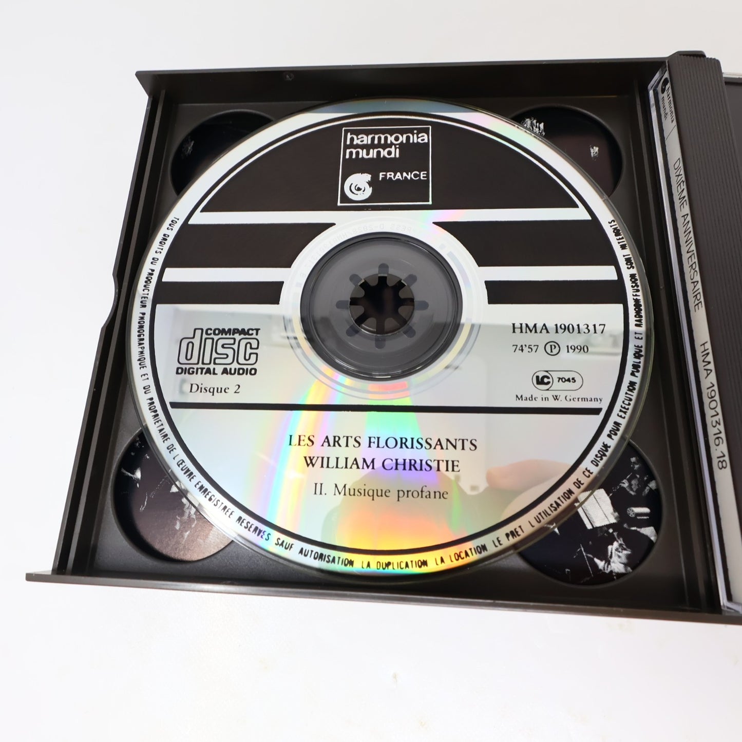 Les Arts Florissants 10 Years/10 Ans CD William Christie Opera Classical 1990