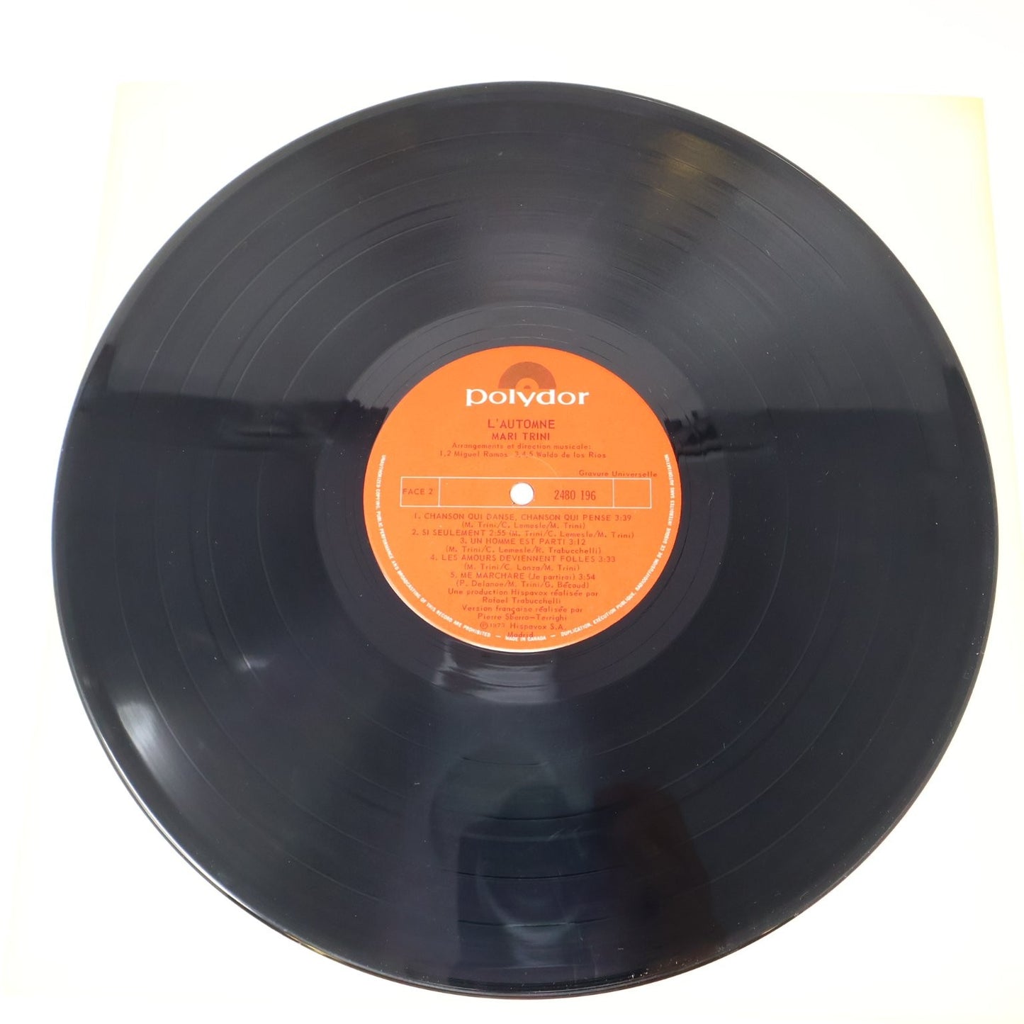 Mari Trini L'Automne 12" LP Record 1973 Polydor Pop Français 33RPM 2480 196
