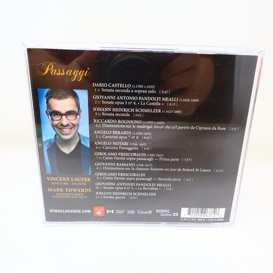 Vincent Lauzer/Mark Edwards Passaggi CD 2013 Baroque Classical Renaissance ATMA