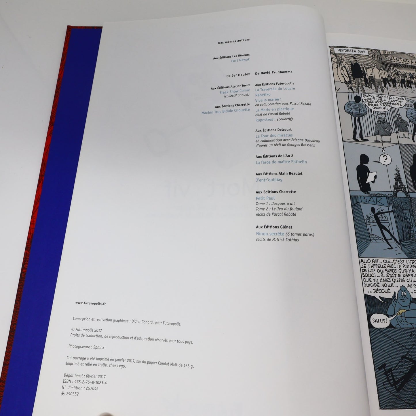 Mort et Vif Jean-François Hautot/David Prudhomme Futuropolis 2017 HC Français Bd