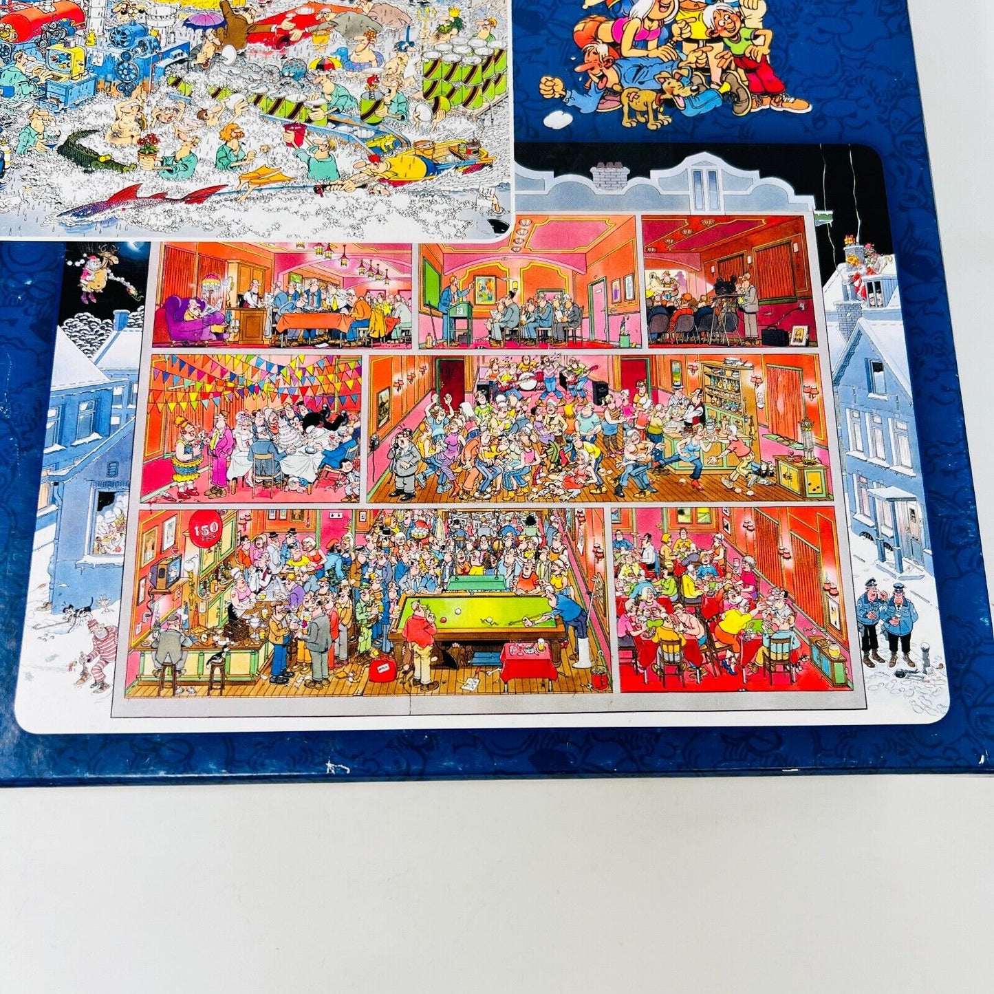 3x 1000 Puzzles + Posters 81120 Complete The Big Leak/Gym/Café Jan Van Haasteren