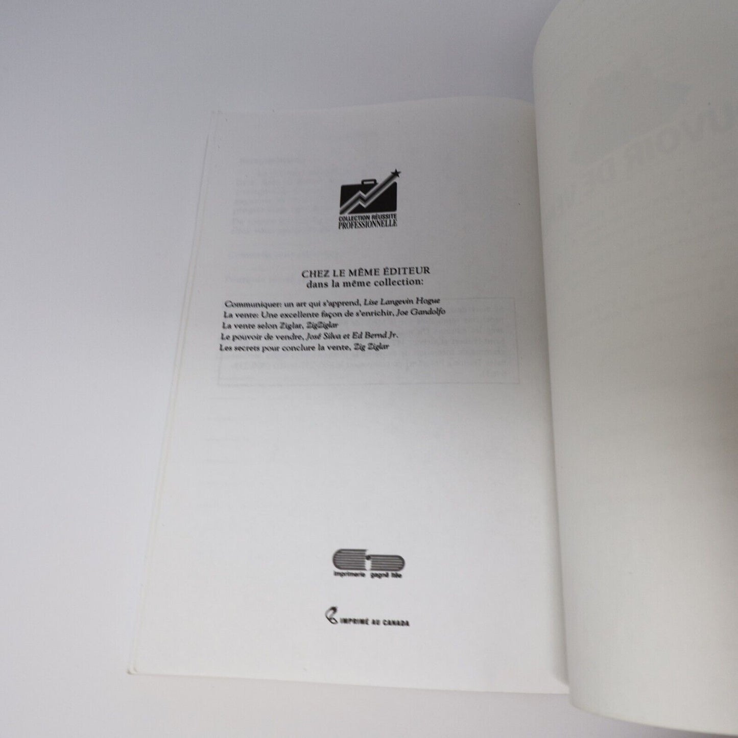 1990 Le Pouvoir de Vendre de Jose Silva Paperback PB Un Monde Différent Vente