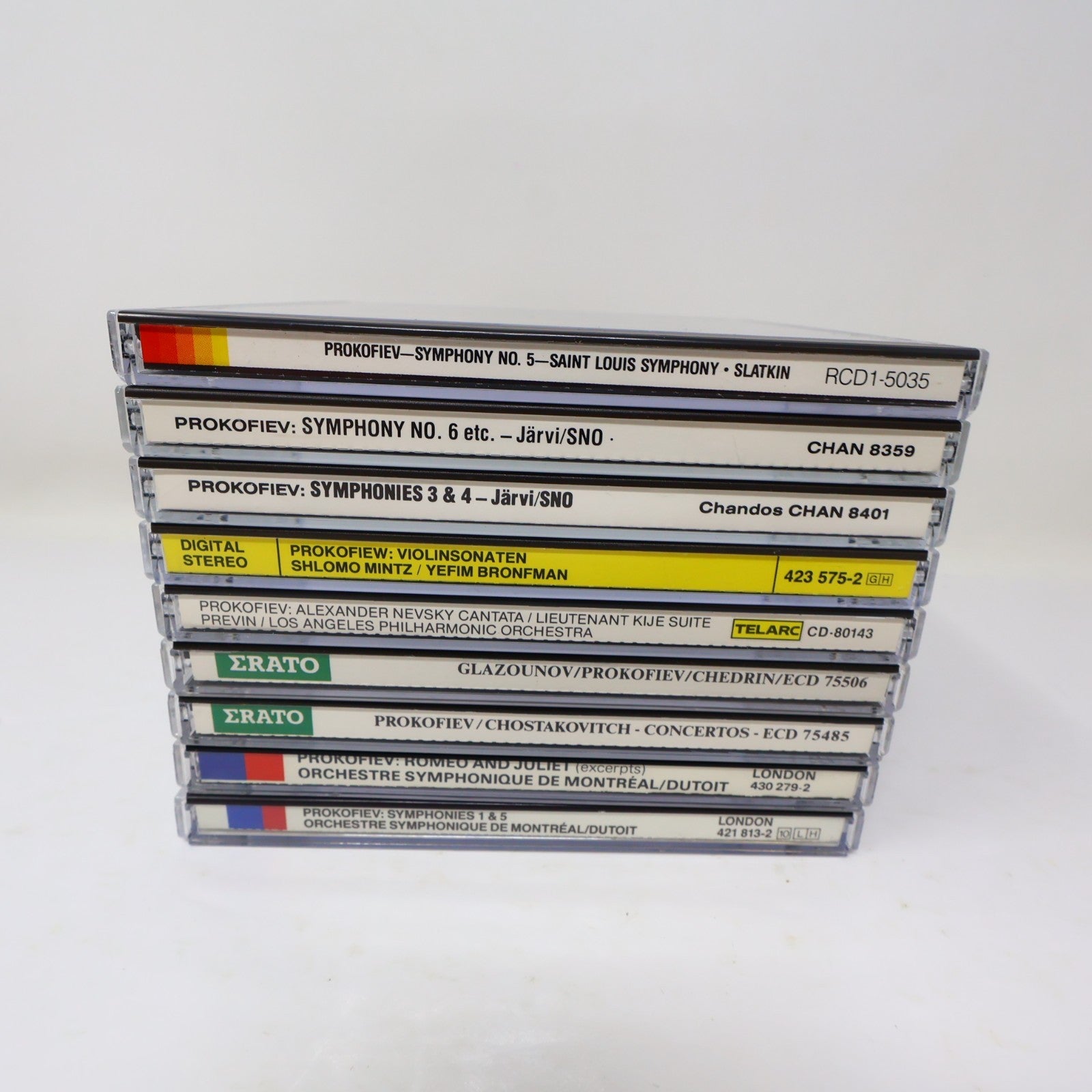 Sergei Prokofiev 9 CDs Lot Symphonies 1 & 5/Romeo & Juliet Excerpts Classical