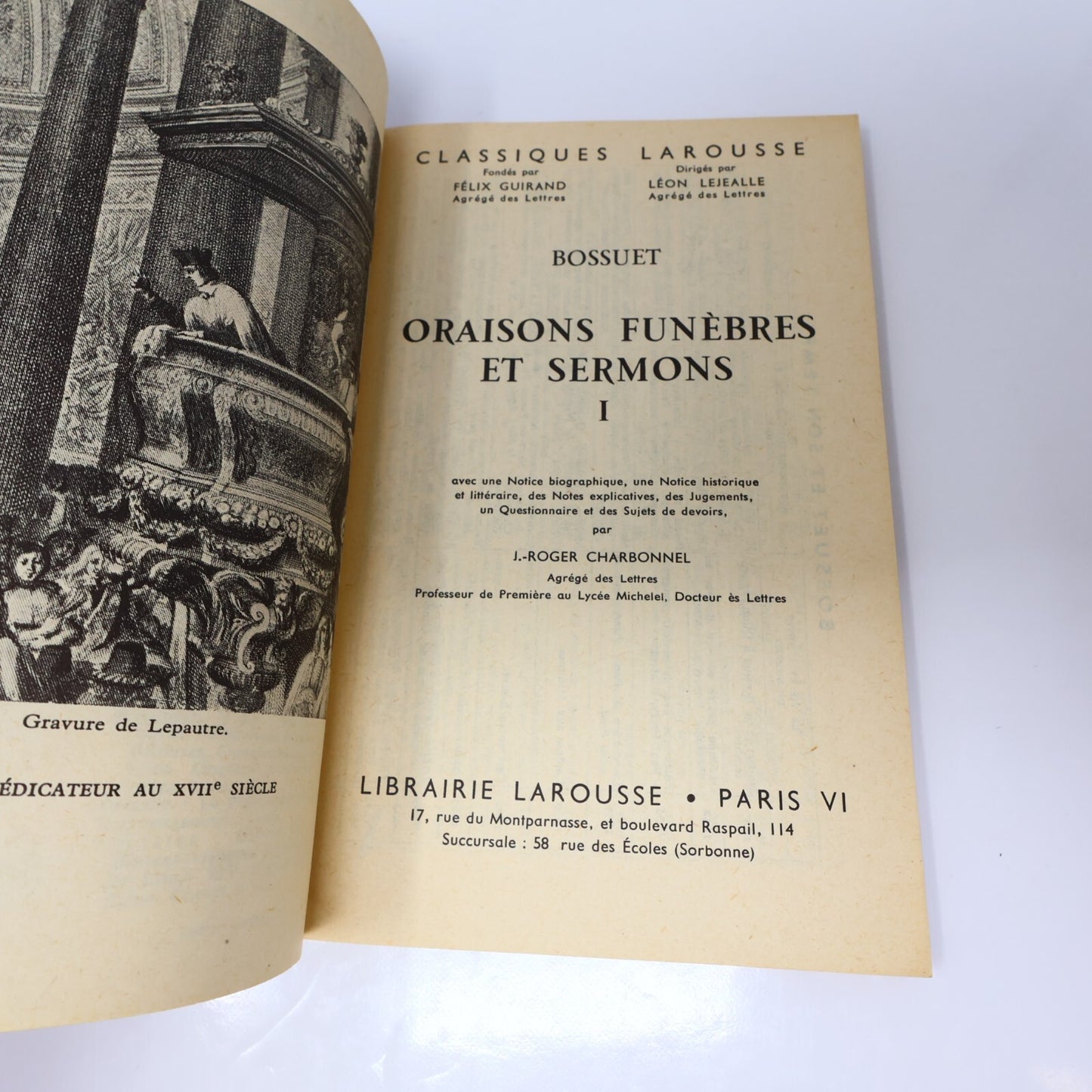 Classiques Larousse Lot 8 Livres Molière/Corneille/Bossuet/Musset/Chateaubriand