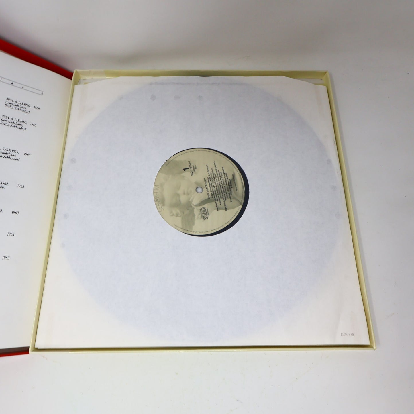 The Art of Fritz Wunderlich Tenor Seraphim 3x LP Record Vinyl Box Set SIC-6157