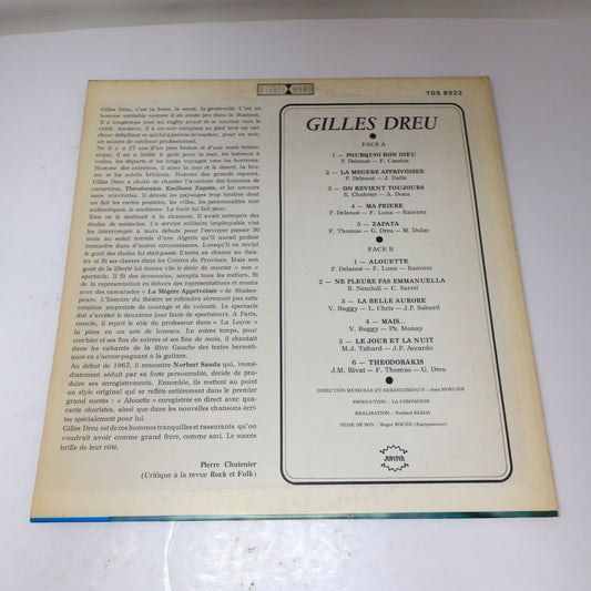 Gilles Dreu - Pourquoi Bon Dieu LP Record 1968 Jupiter French Chanson YDS 8022
