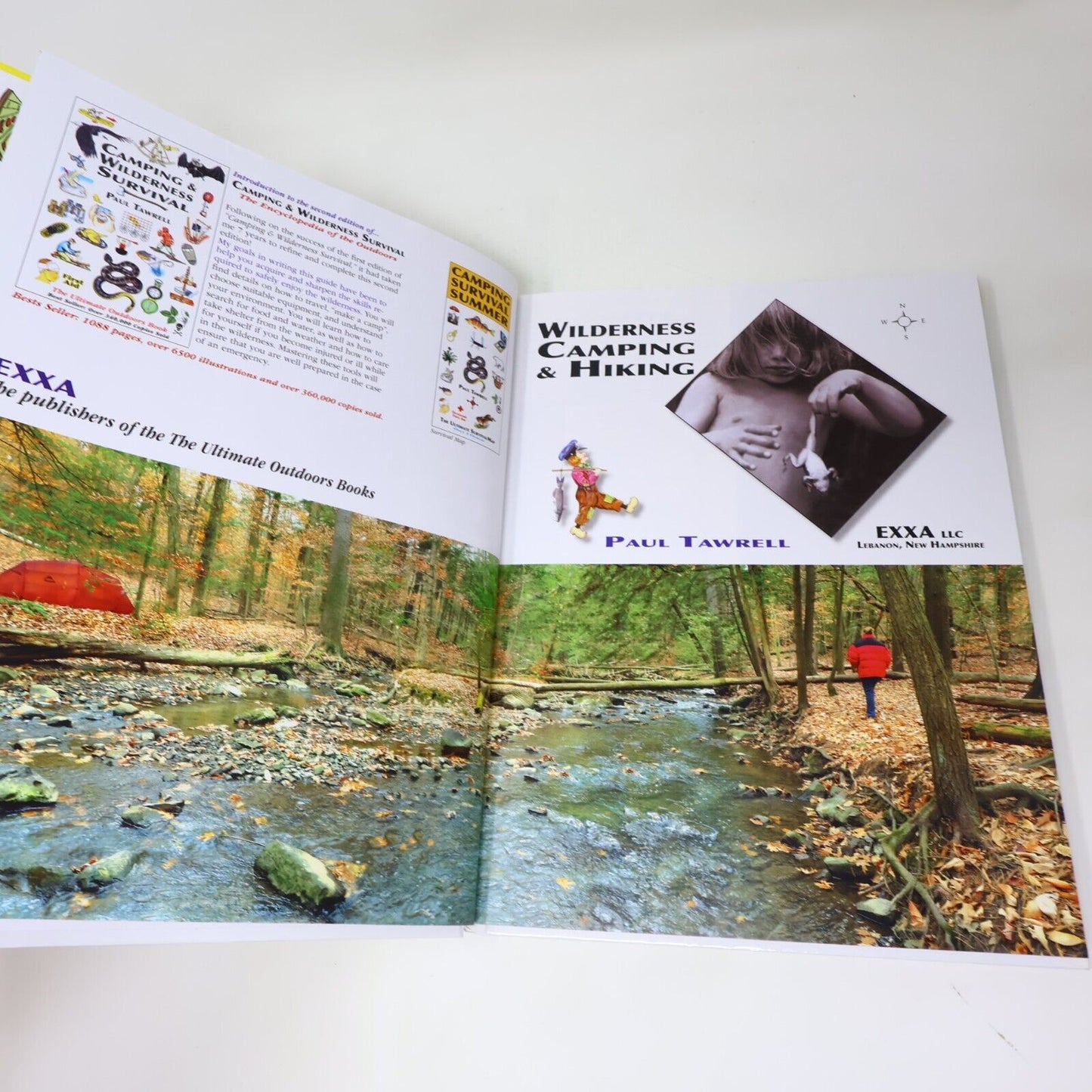 2008 Wilderness Camping & Hiking by Paul Tawrell Outdoors Exxa Book Hardcover HC