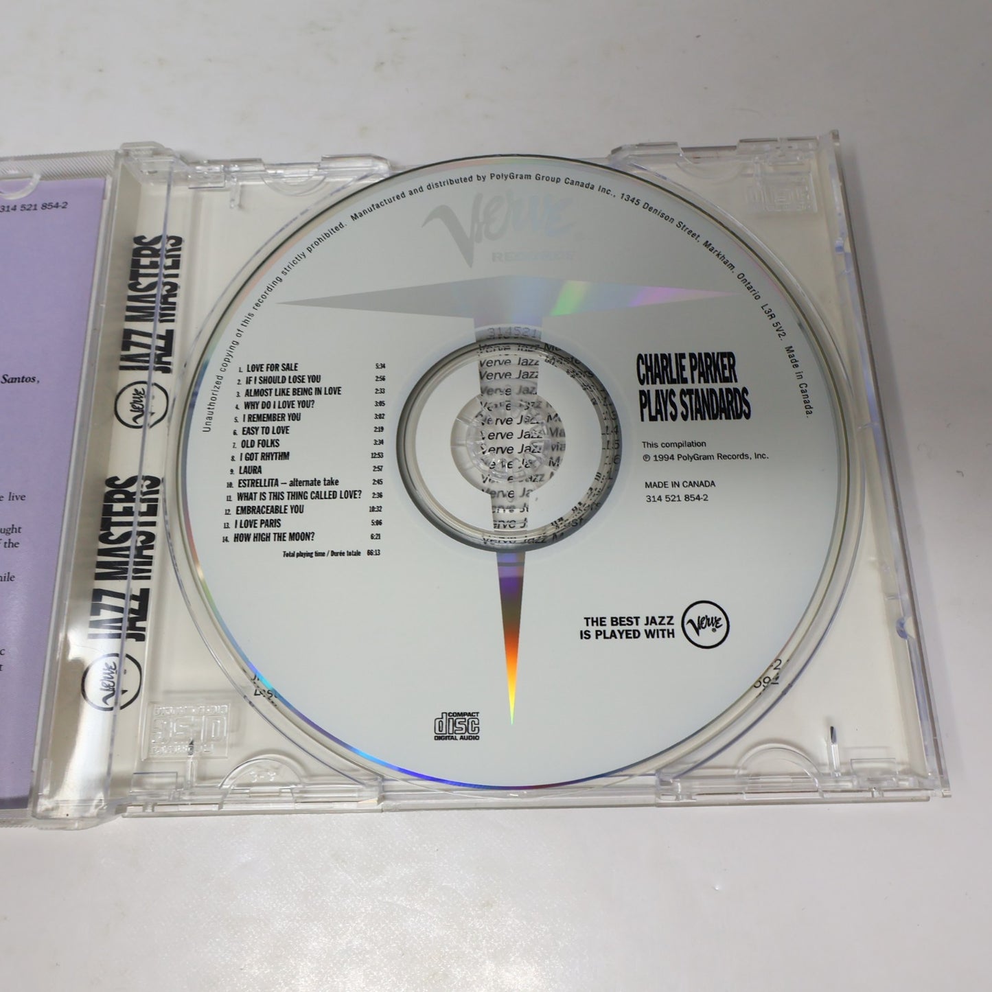 Charlie Parker 2 CDs Lot Plays the Blues/Plays Standards Jazz Bop 1992 1994 90s