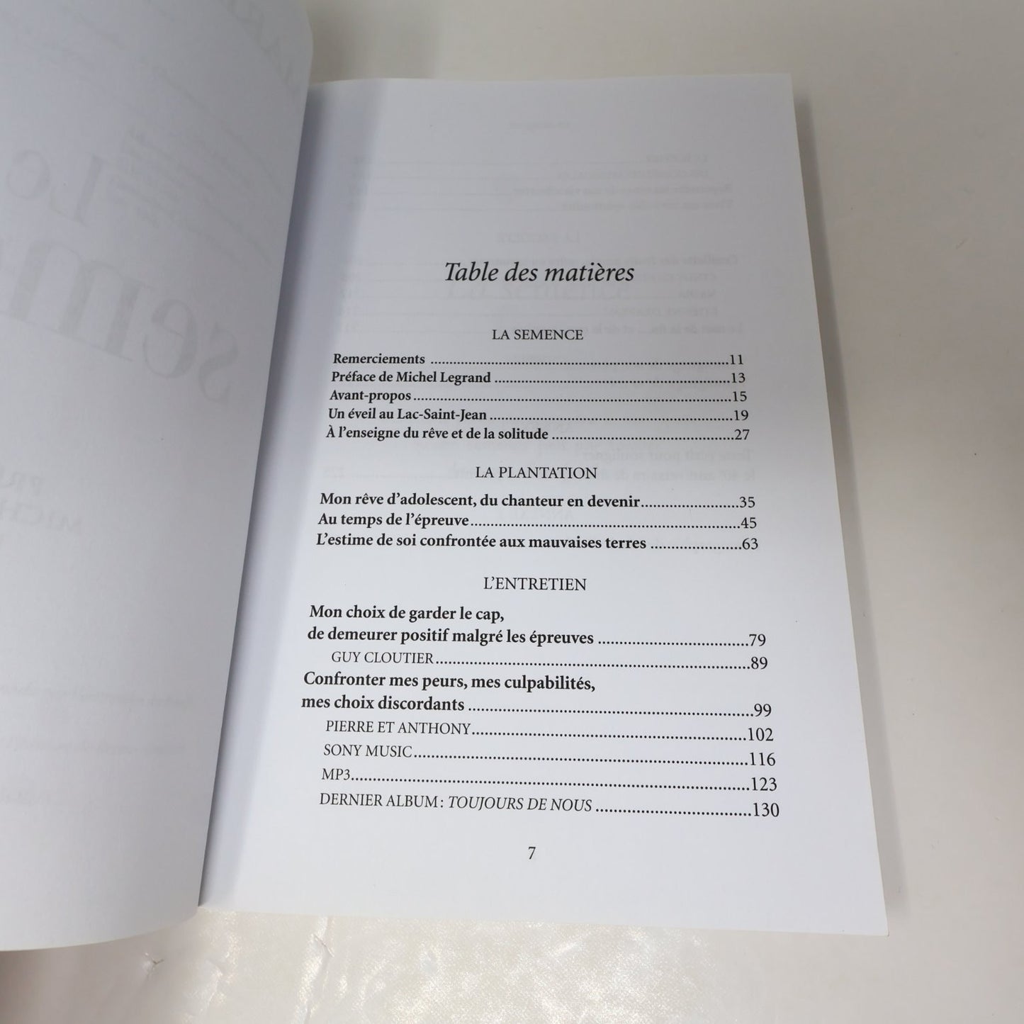 Le Semeur Mario Pelchat 2012 Autobiographie Michel Legrand Un Monde Différent