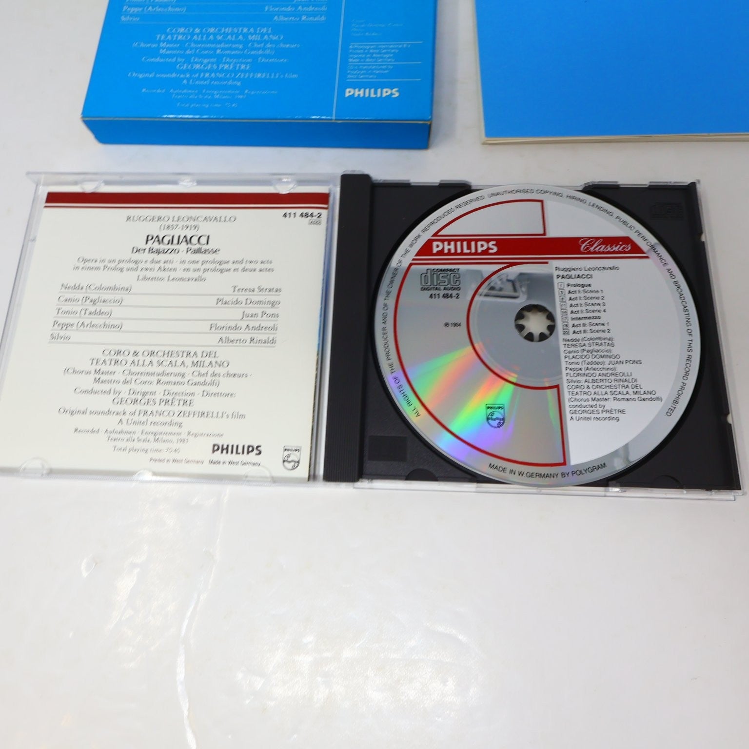 Leoncavallo Pagliacci CD 1983 Georges Prêtre Philips Classics Domingo/Stratas