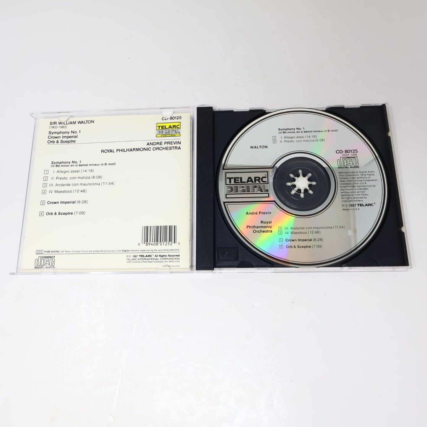Walton Violin 3 CD Lot Violin/Viola Concertos/Symphony #1 Nigel Kennedy Prévin