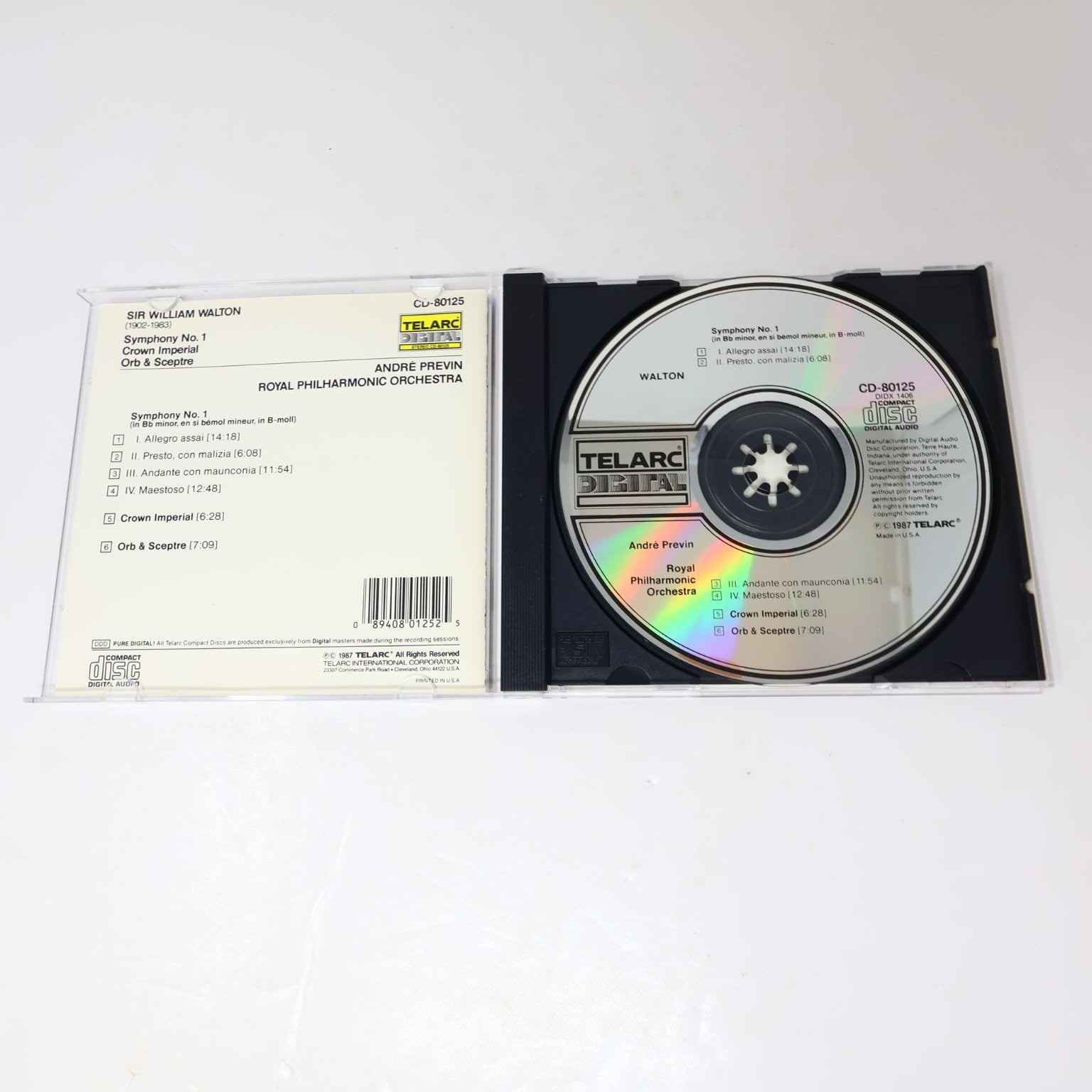 Walton Violin 3 CD Lot Violin/Viola Concertos/Symphony #1 Nigel Kennedy Prévin